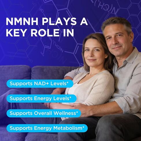 مكمل NMNH مع مكمل NAD أقصى فعالية مع ريسفيراترول وبتيروستيلبين، CoQ10 والفلفل الأسود، للطاقة الخلوية، ودعم مكافحة الشيخوخة، وتنشيط السيرتوين ودعم الميثيل، 120 in Kuwait