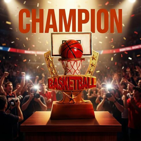 6.5inch Basketball Trophy Small Basketball Trophy Award Resin Basketball Trophy for Basketball Sport Plaque Basketball Contest Basketball Team Prize Gift Trophies for Competition in Saudi Arabia