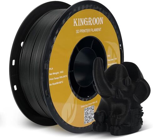 Kingroon High Speed PLA 3D Printer Filament 1.75mm, 3D Printer Rapid Filament for 30-600mm/s Hyper Printing Filament, Dimensional Accuracy +/- 0.03 mm, 1kg Plastic Spool(2.2lbs) (White) in Saudi Arabia