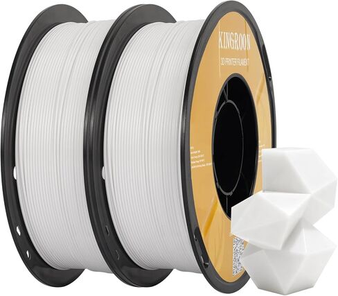 Kingroon High Speed PLA 3D Printer Filament 1.75mm, 3D Printer Rapid Filament for 30-600mm/s Hyper Printing Filament, Dimensional Accuracy +/- 0.03 mm, 1kg Plastic Spool(2.2lbs) (White) in Saudi Arabia