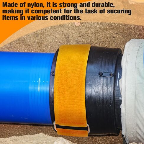 مجموعة من 6 قطع من SATINIOR مقاس 2 بوصة × 18.5 بوصة وشريط فيلكرو قابل للتعديل مع إبزيم معدني وحزام أمان قابل لإعادة الاستخدام وأشرطة تأمين متعددة الأغراض من النايلون تناسب تركيب أخدود الكاميرا مقاس 3 بوصات in Kuwait