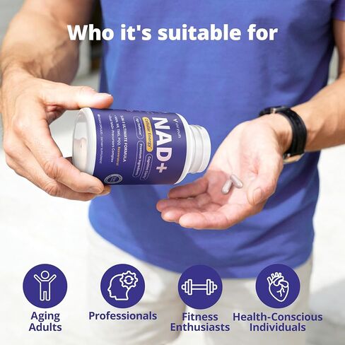 NAD+ Supplement for Women & Men – Multi-Pathway NAD Booster for Energy, Focus & Metabolic Health – with NMN 250mg, NR 100mg, Resveratrol, PQQ & Betaine in Saudi Arabia