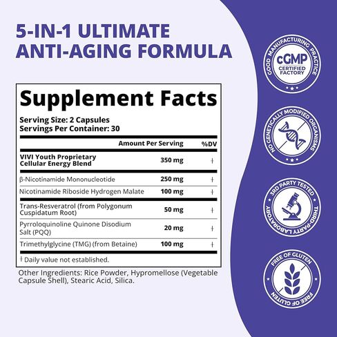 NAD+ Supplement for Women & Men – Multi-Pathway NAD Booster for Energy, Focus & Metabolic Health – with NMN 250mg, NR 100mg, Resveratrol, PQQ & Betaine in Saudi Arabia