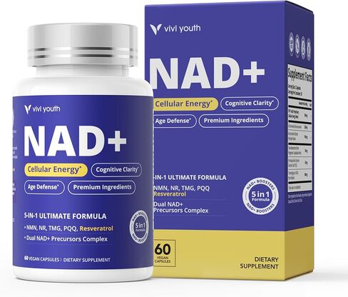 NAD+ Supplement for Women & Men – Multi-Pathway NAD Booster for Energy, Focus & Metabolic Health – with NMN 250mg, NR 100mg, Resveratrol, PQQ & Betaine in Saudi Arabia