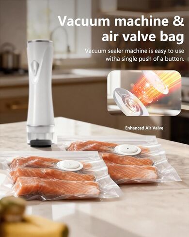 Reusable Vacuum Sealer Bags for food, 30 Pcs(S+M+L)8'' x 9'' and 10.2'' x 11'' and 11.8'' x13.3'' Food Storage Bags for Sous Vide Cooking/Microwave Heating, Air Valve Zipper Bags in Saudi Arabia