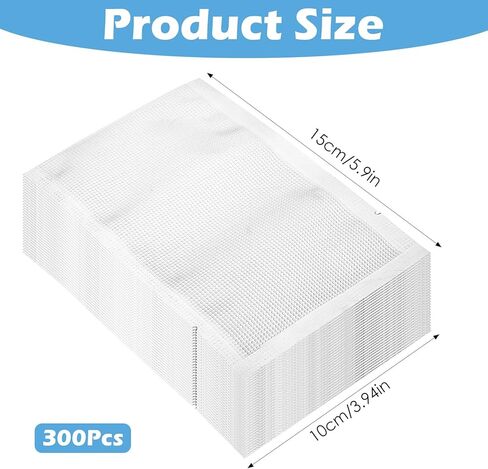300 حزمة أكياس ختم فراغ صغيرة لحفظ الطعام قبل القطع 4 × 6 بوصة أكياس ختم الطعام BAP خالية من الثقيلة للفريزر Sous Vide وجبة الإعدادية in Saudi Arabia