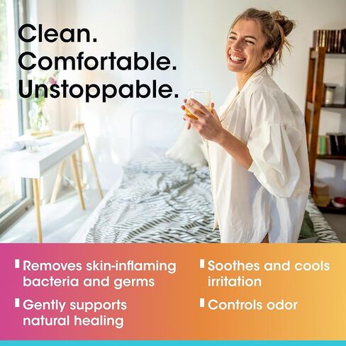 vh Essentials رذاذ التطهير الحميم مع حمض هيبوكلوروس 3 أوقية سائلة - منظف أنثوي لطيف ومتوازن لدرجة الحموضة للتحكم في الرائحة والنضارة والراحة - خالي من الكحول وخالي من اللدغة in Kuwait