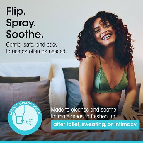 vh Essentials رذاذ التطهير الحميم مع حمض هيبوكلوروس 3 أوقية سائلة - منظف أنثوي لطيف ومتوازن لدرجة الحموضة للتحكم في الرائحة والنضارة والراحة - خالي من الكحول وخالي من اللدغة in Kuwait