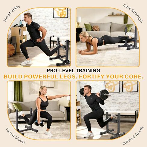 حامل القرفصاء البلغاري المنفصل، حامل أسطواني للقرفصاء بساق واحدة للقرفصاء المنفصل مع 9 ارتفاعات قابلة للتعديل، حامل القرفصاء بساق واحدة بسعة 330 رطل لتدريب الساق وصالة الألعاب الرياضية المنزلية in Kuwait