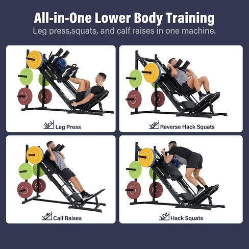 Major Fitness Drone S1 Leg Press Hack Squat Machine, All-in-One Lower Body Strength Training Machine for Home Gym, Adjustable Leg Press, Linear Bearing System, Back Support Cushion in Kuwait