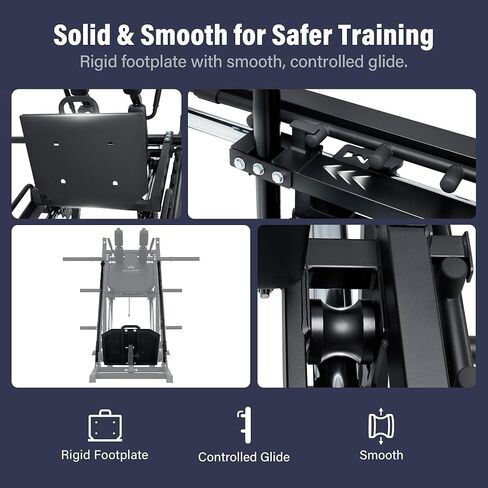 Major Fitness Drone S1 Leg Press Hack Squat Machine, All-in-One Lower Body Strength Training Machine for Home Gym, Adjustable Leg Press, Linear Bearing System, Back Support Cushion in Saudi Arabia