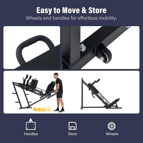 Major Fitness Drone S1 Leg Press Hack Squat Machine, All-in-One Lower Body Strength Training Machine for Home Gym, Adjustable Leg Press, Linear Bearing System, Back Support Cushion in Kuwait