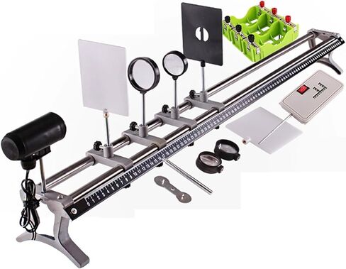 Laboratory Appliance Optics Equipment Tool, Physical Optical Bench Set with Metal Base, Easy Assembly Detachable and Clearly Graduated, for Measure Focal Lengths in Kuwait
