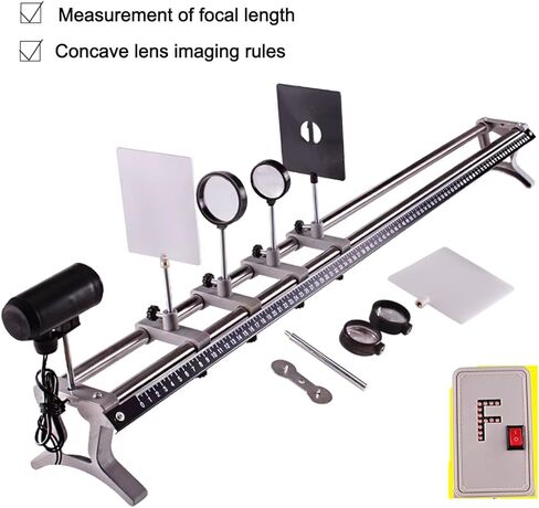 Laboratory Appliance Optics Equipment Tool, Physical Optical Bench Set with Metal Base, Easy Assembly Detachable and Clearly Graduated, for Measure Focal Lengths in Kuwait