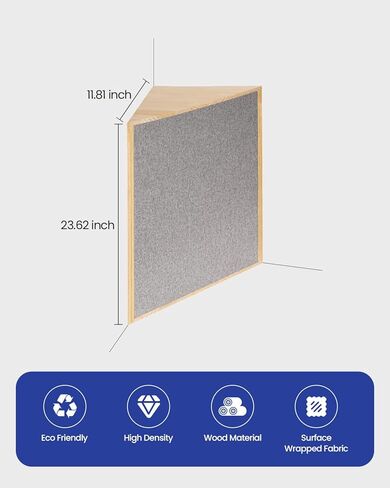 2 pack Bass Traps,24" X 12" Wooden Acoustic Panels,Better than Bass Trap Studio Foam,Corner Block Finish,Acoustic Treatment Panels for Studio, Listening Room or Theater in Saudi Arabia