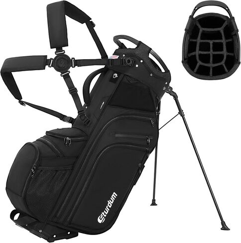 14 Way Golf Stand Bag, Tour-Grade 900D Oxford Golf Bags with Stand for Men Women, 12 Pockets, Reinforced Base, Full Length Dividers, Lightweight Club Carry Bag in Kuwait