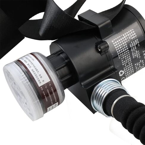 جهاز تنفس لكامل الوجه، قناع واقٍ مزود بمضخة هواء للغازات والطلاء والمواد الكيميائية والغبار، جهاز تنفس يعمل بالطاقة، 110 مللي أمبير - 300 مللي أمبير 62 لتر/دقيقة 74 لتر/دقيقة تدفق إمداد الهواء in Kuwait