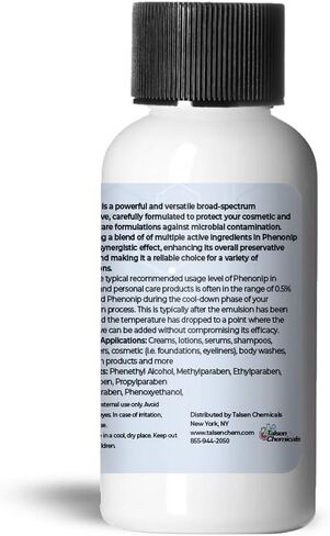 Phenonip (1 Ounces / 30 mL), Phenonip Natural Preservative for Lotion, Cream, Phenonip Organic Preservative DIY Lotion and Scrub by Talsen Chemicals in Saudi Arabia