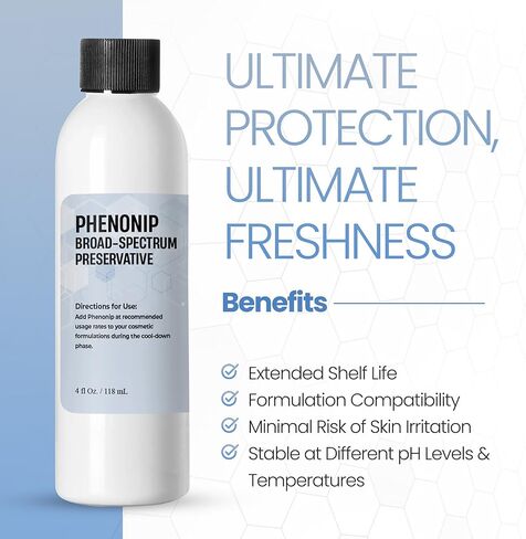 Phenonip (1 Ounces / 30 mL), Phenonip Natural Preservative for Lotion, Cream, Phenonip Organic Preservative DIY Lotion and Scrub by Talsen Chemicals in Saudi Arabia