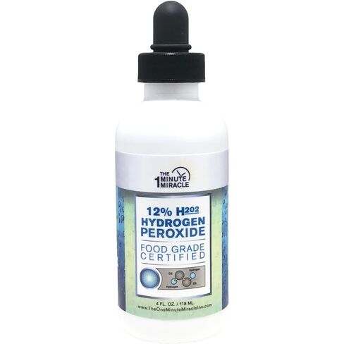 12% Hydrogen Peroxide Food Grade - 4 oz Bottle - Recommended by The One Minute Cure Book. Our Brand OMM is The Choice by Professional, Alternative Medicine, and homeopathic Communities. in Kuwait