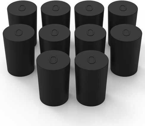 Labasics 11# Tapered Rubber Stoppers, 5 pcs Black Solid Plugs, Size: 1.81" Bottle, 2.20" Top, 1.38" Length, for Airtight Sealing of Labware in Saudi Arabia