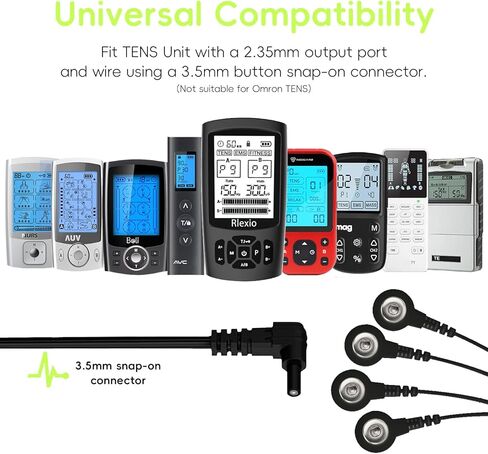 20 قطعة من وسادات الأقطاب الكهربائية لوحدة عشرات مع مجموعة مجموعة كابلات سلكية. وسادات استبدال وحدة TENS ذاتية اللصق من هيدروجيل ممتازة قابلة لإعادة الاستخدام، متوافقة مع Belifu، AVCOO، NURSAL، TENS 7000، AUVON، Neocarbon in Kuwait