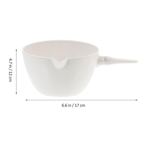 Totority Porcelain Laboratory Evaporating Basin with Handle 300ml Round Ceramic Evaporation Dish Science Lab Evaporating Container for Laboratory and Educational Use in Saudi Arabia