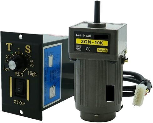 Asynchronous Motor 6W AC 220v 50/60hz Induction Shaft 8mm + Speed Controller 1350RPM(0-14 RPM) in Saudi Arabia