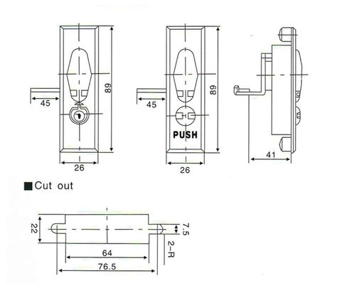 Direct Sales Plane Lock MS505-1 Electric Cabinet Door Switch 1Pcs in Saudi Arabia