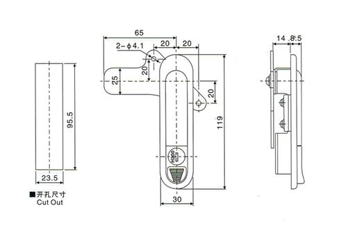 AB302-1 صندوق التوزيع قفل خزانة الطائرة مفتاح الباب 1 قطعة in Saudi Arabia