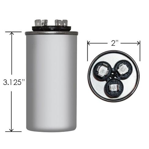 60/10 MFD 370 440 Volt VAC Round Run Capacitor, Replaces 328P6010H37P37N5X SE57 3GR1060 CD60+10X370R TP-CAP-60/10/370R in Saudi Arabia