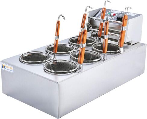 Commercial Electric Stainless Steel Pasta Cooking Machine,Pasta Maker Pasta Machines Holes Basket for Restaurant Use (C) in Saudi Arabia