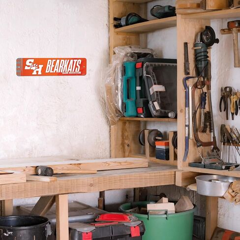 Rico Industries NCAA Sam Houston State Bearkats "Bearkats" لافتة شارع معدنية مقاس 4 × 15 بوصة ديكور منزلي - غرفة النوم - المكتب - كهف الرجل in Saudi Arabia