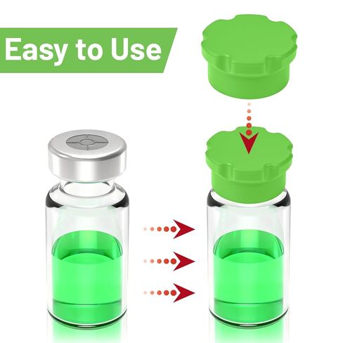 sibba 12pack 3ml قوارير زجاجية قبعات قارورة واقية مانعة للتسرب سيليكون الببتيد الأغطية قابلة لإعادة الاستخدام 6 ألوان قوارير يغطي لتخزين الببتيد حقن in Saudi Arabia