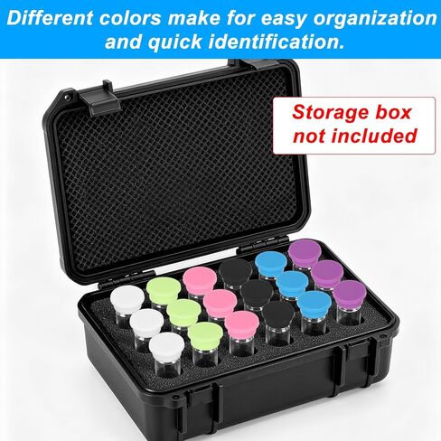 12 Pcs 3ml Glass Vials Protective Caps, 6 Assorted Colors Reusable Leak-Proof Protective Peptide Vial Bottle Lids for Injection Vials Organize and Quickly Identify in Saudi Arabia