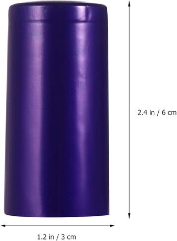 100 قطعة من كبسولات الانكماش الحراري PVC، كبسولات زجاجة النبيذ المنكمشة باللون الأزرق غير اللامع، أغطية الأكمام المنكمشة لأقبية النبيذ والاستخدام المنزلي in Saudi Arabia