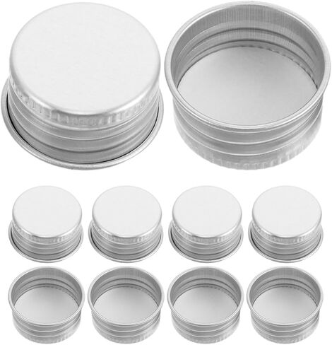 OUNONA Leakproof Bottle Caps 50-Pack Mini Screw Top Aluminum Lids with Airtight Seal for Glass Bottles and Liquid Containers Replacement Covers in Saudi Arabia
