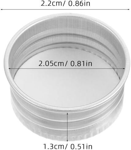 OUNONA Leakproof Bottle Caps 50-Pack Mini Screw Top Aluminum Lids with Airtight Seal for Glass Bottles and Liquid Containers Replacement Covers in Saudi Arabia