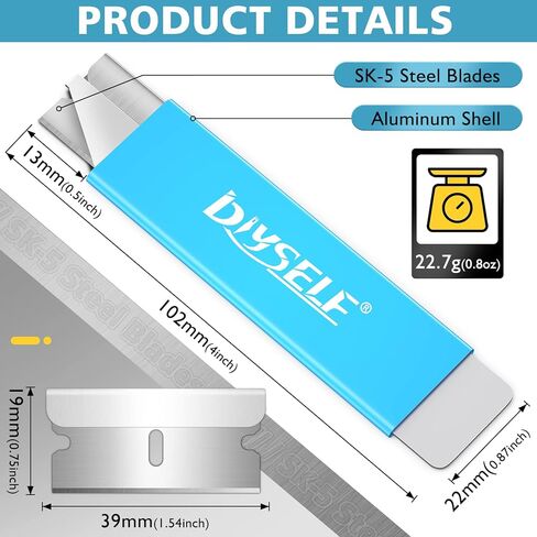 DIYSELF Box Cutters, 12 Pack Box Cutter Retractable, Box Cutters Knife with Single Edge Razor Blade, Utility Knife All Metal Shell, Letter Opener for Packages, Boxes, and Paper in Saudi Arabia