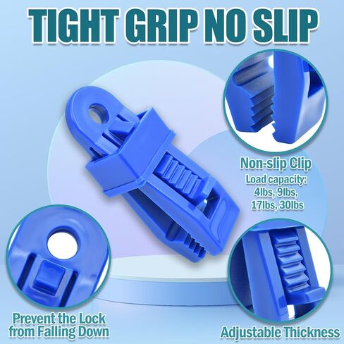 كابل من الفولاذ المقاوم للصدأ مطلي بالفينيل بطول 50 قدم (5/16 بوصة) مزود بحلقات وقبضة قفل شديدة التحمل للخيمة وغطاء المظلة للسيارة والمسبح in Kuwait