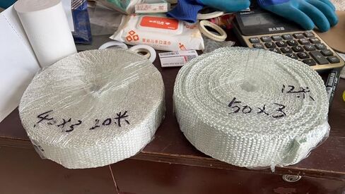 حشية حزام شريط من الألياف الزجاجية من Gemmy Heart مقاومة للحريق ودرجات الحرارة العالية W50mmxL30mxT1.5mm (W50mmxL30mxT1.5mm) in Kuwait