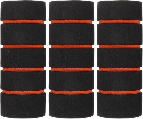 3 Pcs Foam Handle Grips : Non Slip Sponge Pull Up Bar Sleeve Handlebar Cover for Fitness Equipment Bicycle Motorbike, Easy Installation, 4.32X1.49X1.49in (Black) in Kuwait