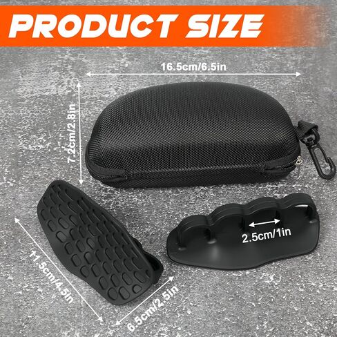 6 Pack Non-Slip Rubber Grips for Weight Lifting - 4 Hole Lifting Gloves with Storage Box for Men and Women Training Palm Protectors for Gym Intensive Training and Exercise (Black) in Saudi Arabia