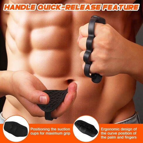 6 Pack Non-Slip Rubber Grips for Weight Lifting - 4 Hole Lifting Gloves with Storage Box for Men and Women Training Palm Protectors for Gym Intensive Training and Exercise (Black) in Saudi Arabia