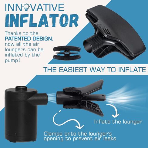 مجموعة مضخة هواء كهربائية محمولة وفوهة من ويكابو لكراسي الهواء - نفخ سريع وسهل، متوافقة مع كراسي الهواء، وعوامات حمام السباحة، والمراتب، والمعدات الخارجية in Kuwait