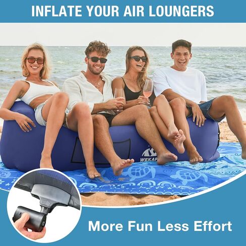 مجموعة مضخة هواء كهربائية محمولة وفوهة من ويكابو لكراسي الهواء - نفخ سريع وسهل، متوافقة مع كراسي الهواء، وعوامات حمام السباحة، والمراتب، والمعدات الخارجية in Kuwait