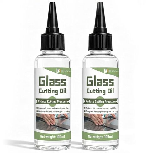 INNOVAYOU 100ml Glass Cutting Oil, Specially Formulated for Use with Any Vitreous Cutter Tool, Glass Cutter Oil Used for Cutting Stained Vitreous, Tiles and Mirrors in Kuwait