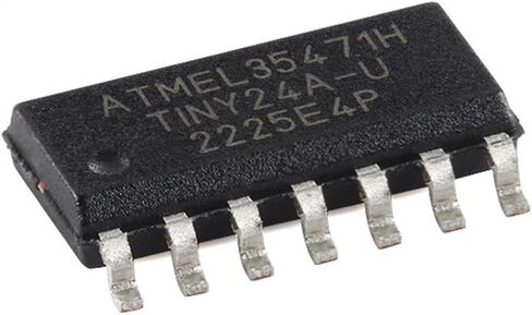ATTINY24A-SSU ATTINY24 ATTINY24A ATTINY24-SSU TINY24A-U SOIC-14 8 بت AVR رقاقة متحكم IC 1/2 قطعة (1 قطعة) in Kuwait