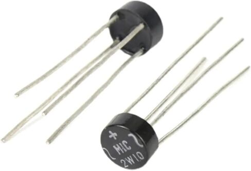 2W10 2W04 2W06 2W08 Single Phase 600V 400V 1000V 2A Bridge Rectifier Round 10Pcs(2W10) in Saudi Arabia