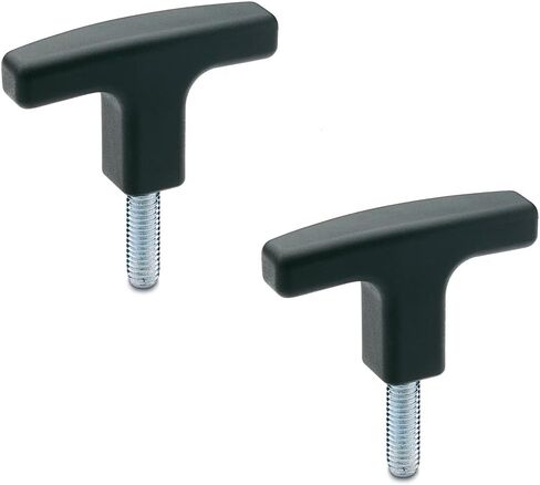 براغي T-Handle، مقابض الأثاث، مقابض الخزانة، مقابض الأدراج GN 563.1-80-M10-30، مقبض بلاستيكي 80 مم، خيط M10 × 30، عبوة من 2 in Kuwait
